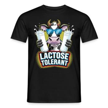 Tolérants au lactose Amateurs de lait - T-shirt homme - noir - Devant - AI Model Male 178 light (178cm)