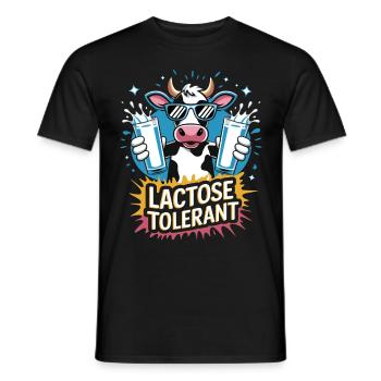Tolérants au lactose Amateurs de lait - T-shirt homme - noir - Devant - AI Model Male 178 light (178cm)
