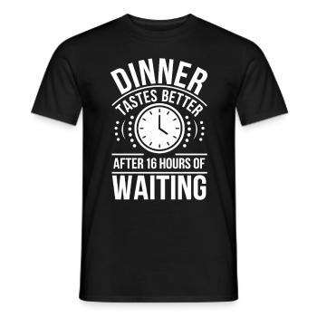 Intermittent fasting Intermittent fasting - Men's T-Shirt - black - Front - AI Model Male 178 light (178cm)