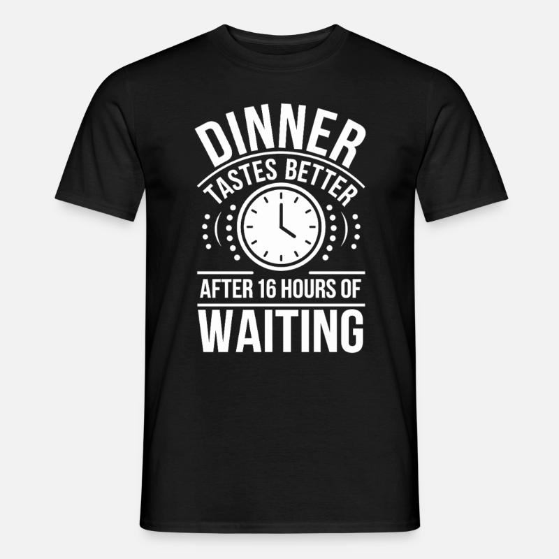 Intervallfasten Intermittierendes Fasten - Männer T-Shirt - Schwarz