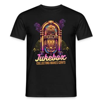 Jukebox Collectors Jukebox Collecting Makes Cents - Men's T-Shirt - black - Front - AI Model Male 178 light (178cm)
