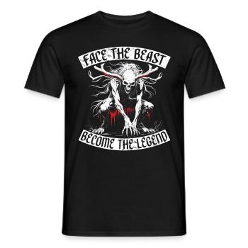 Wendigo Cryptide Affronter la Bête Devenir La Légende - T-shirt homme - noir - Devant - AI Model Male 178 light (178cm)