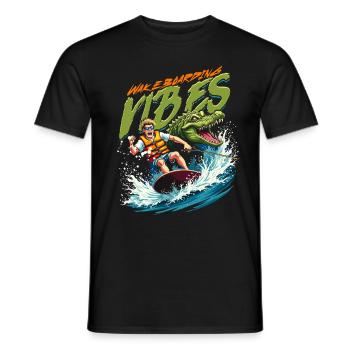 Wakeboarding Wakeboard Vibes Wakeboarder - T-shirt homme - noir - Devant - AI Model Male 178 light (178cm)