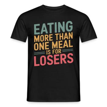Intervallfasten Intermittierendes Fasten - Männer T-Shirt - Schwarz - Vorne - AI Model Male 178 light (178cm)