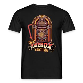 Jukebox Collector Old Jukebox Matter - Men's T-Shirt - black - Front - AI Model Male 178 light (178cm)
