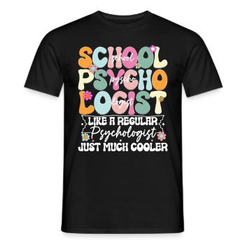 Psychologue scolaire - T-shirt homme - noir - Devant - AI Model Male 178 light (178cm)
