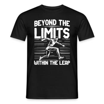 Long Jump Beyond The Limits Within The Leap - Men's T-Shirt - black - Front - AI Model Male 178 light (178cm)