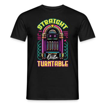 Jukebox Collectible Straight Outta Turntable - Men's T-Shirt - black - Front - AI Model Male 178 light (178cm)