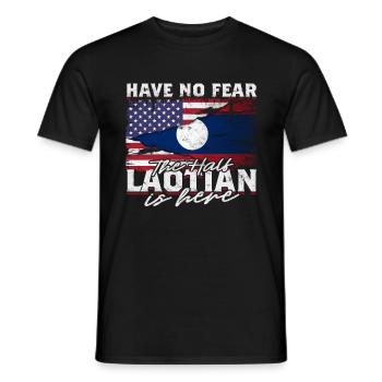 Laos Have No Feat The Half Loatian Is Here - Men's T-Shirt - black - Front - AI Model Male 178 light (178cm)