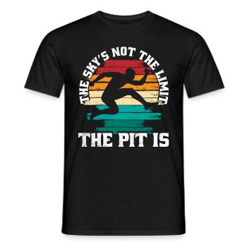 Long Jump Sky's Not The Limit The Pit Is - Men's T-Shirt - black - Front - AI Model Male 178 light (178cm)