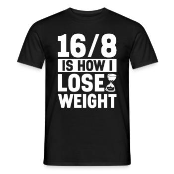 Intermittent fasting Intermittent fasting - Men's T-Shirt - black - Front - AI Model Male 178 light (178cm)