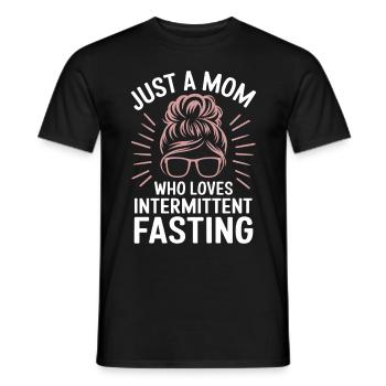 Jeûne intermittent Jeûne intermittent - T-shirt homme - noir - Devant - AI Model Male 178 light (178cm)