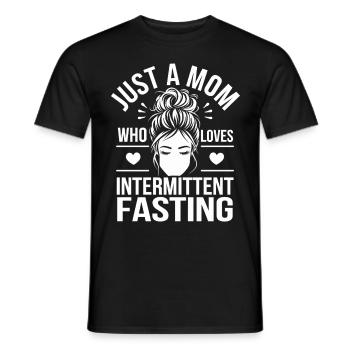 Jeûne intermittent Jeûne intermittent - T-shirt homme - noir - Devant - AI Model Male 178 light (178cm)