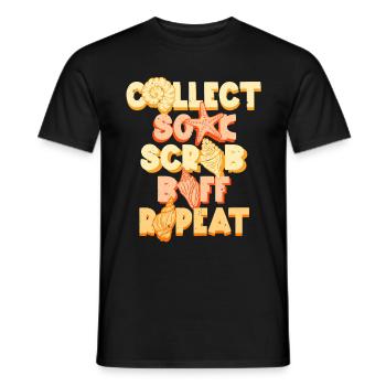Collecteur de coquillages Collect Soak Scrab - T-shirt homme - noir - Devant - AI Model Male 178 light (178cm)