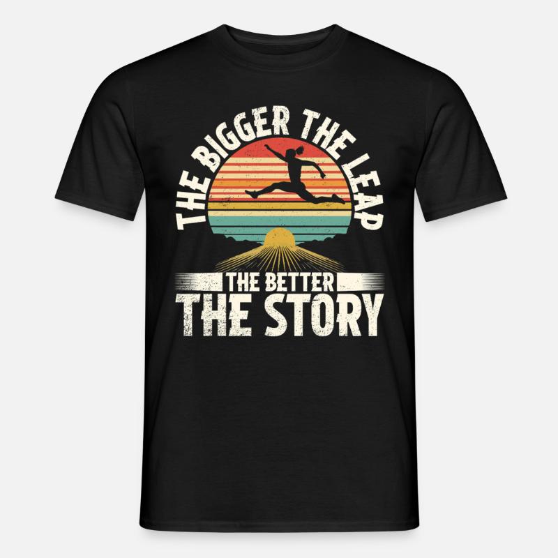 Weitsprung Weitspringen - Männer T-Shirt - Schwarz