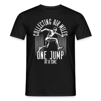 Long Jump Long Jump Collecting Air Miles - Men's T-Shirt - black - Front - AI Model Male 178 light (178cm)