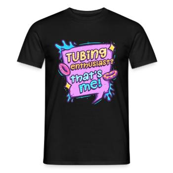 River Tubing Inner Tubing Tubing Enthusiast - Männer T-Shirt - Schwarz - Vorne - AI Model Male 178 light (178cm)