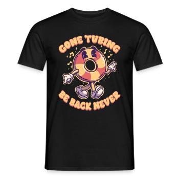 River Tubing Inner Tubing Bumper - Männer T-Shirt - Schwarz - Vorne - AI Model Male 178 light (178cm)