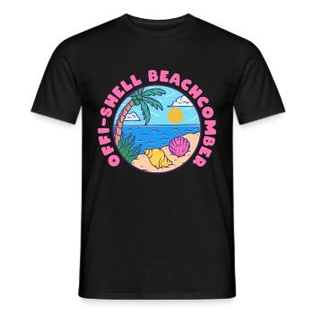 Collecteur de coquillages Offi-shell Beachcomber - T-shirt homme - noir - Devant - AI Model Male 178 light (178cm)