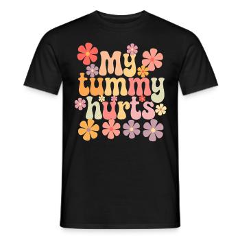 Douleur abdominale survivante des maux de ventre - T-shirt homme - noir - Devant - AI Model Male 178 light (178cm)