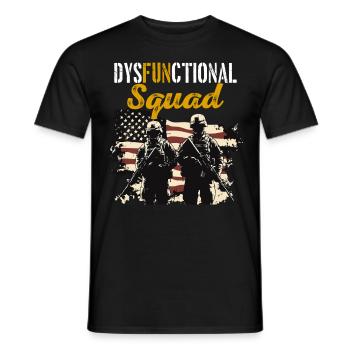 Dysfunktionaler Veteran Dysfunctional Squad - Männer T-Shirt - Schwarz - Vorne - AI Model Male 178 light (178cm)