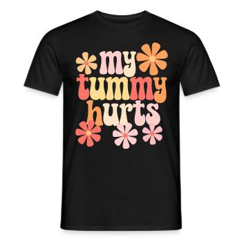 Douleur abdominale survivante des maux de ventre - T-shirt homme - noir - Devant - AI Model Male 178 light (178cm)
