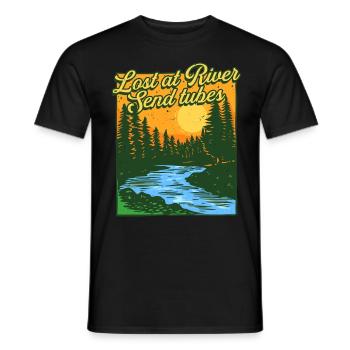 River Tubing Inner Tubing Bumper Send Tubes - Männer T-Shirt - Schwarz - Vorne - AI Model Male 178 light (178cm)