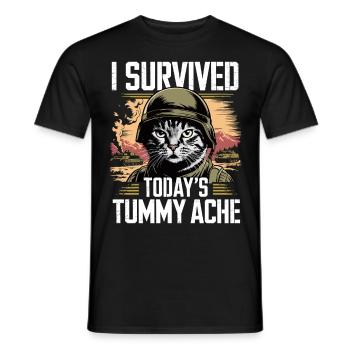 Douleur abdominale survivante des maux de ventre - T-shirt homme - noir - Devant - AI Model Male 178 light (178cm)