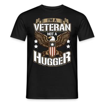 Dysfunktionaler Veteran I'm A Veteran Not A Hugger - Männer T-Shirt - Schwarz - Vorne - AI Model Male 178 light (178cm)