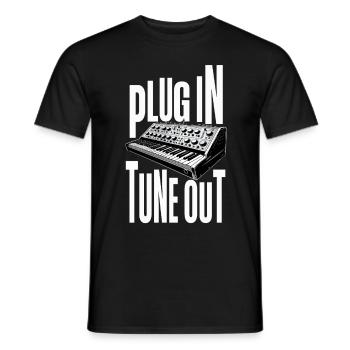 Synthesizer Synth Kick Drum DAW Plug In Tune Out - Männer T-Shirt - Schwarz - Vorne - AI Model Male 178 light (178cm)