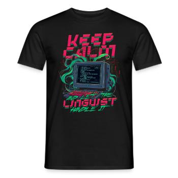 Le linguiste computationnel laisse le linguiste s’en occuper - T-shirt homme - noir - Devant - AI Model Male 178 light (178cm)
