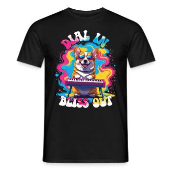 Synthesizer Synth Kick Drum DAW Dial In Bliss Out - Men's T-Shirt - black - Front - AI Model Male 178 light (178cm)