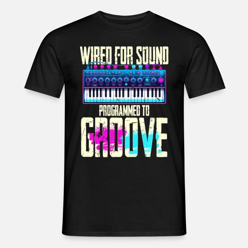 Synthesizer Synth Kick Drum Wired For Sound - Männer T-Shirt - Schwarz