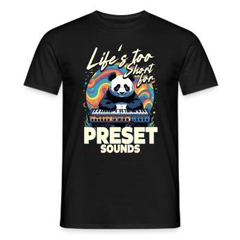 Synthesizer Synth Kick Drum DAW - Men's T-Shirt - black - Front - AI Model Male 178 light (178cm)