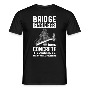 Ingénieur des ponts Construction de ponts - T-shirt homme - noir - Devant - AI Model Male 178 light (178cm)
