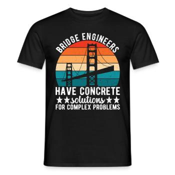 Ingénieur des ponts Construction de ponts - T-shirt homme - noir - Devant - AI Model Male 178 light (178cm)