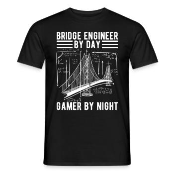 Ingénieur des ponts Construction de ponts - T-shirt homme - noir - Devant - AI Model Male 178 light (178cm)