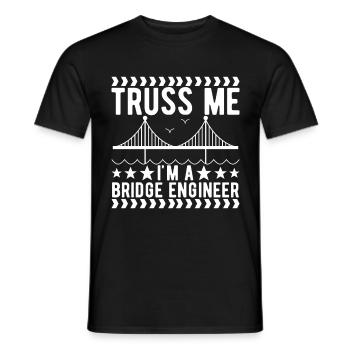 Ingénieur des ponts Construction de ponts - T-shirt homme - noir - Devant - AI Model Male 178 light (178cm)