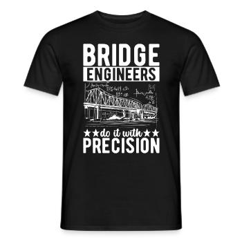 Ingénieur des ponts Construction de ponts - T-shirt homme - noir - Devant - AI Model Male 178 light (178cm)