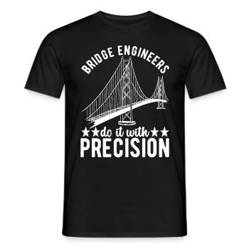 Ingénieur des ponts Construction de ponts - T-shirt homme - noir - Devant - AI Model Male 178 light (178cm)