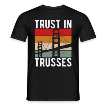 Ingénieur des ponts Construction de ponts - T-shirt homme - noir - Devant - AI Model Male 178 light (178cm)
