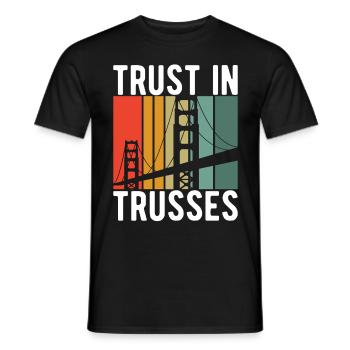 Ingénieur des ponts Construction de ponts - T-shirt homme - noir - Devant - AI Model Male 178 light (178cm)