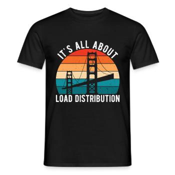 Bridge Engineer Bridge Construction - Men's T-Shirt - black - Front - AI Model Male 178 light (178cm)