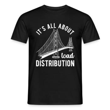 Ingénieur des ponts Construction de ponts - T-shirt homme - noir - Devant - AI Model Male 178 light (178cm)