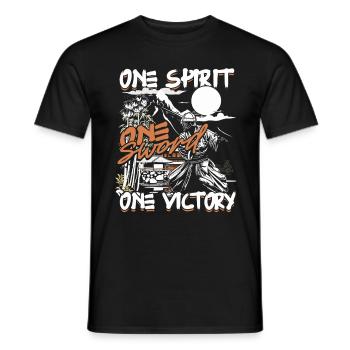 Kendo One Spirit One Sword One Victory - Männer T-Shirt - Schwarz - Vorne - AI Model Male 178 light (178cm)