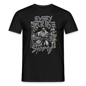 Kendo Every Strike Tells A Story - Männer T-Shirt - Schwarz - Vorne - AI Model Male 178 light (178cm)