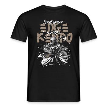 Kendo Japanische Kampfsportarten - Männer T-Shirt - Schwarz - Vorne - AI Model Male 178 light (178cm)