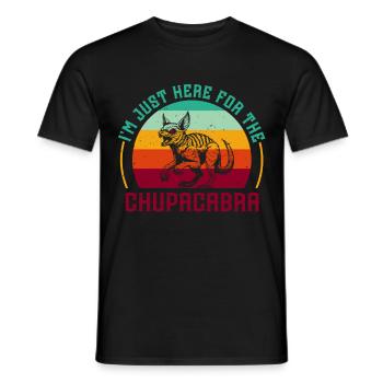 I'm Just Here For The Chupacabra Kryptid - Männer T-Shirt - Schwarz - Vorne - AI Model Male 178 light (178cm)