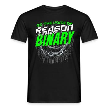 Computational Linguist Voice Of Reason Of Binary - Men's T-Shirt - black - Front - AI Model Male 178 light (178cm)