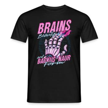 Computerlinguist Brains Beauty And Backus Naur - Männer T-Shirt - Schwarz - Vorne - AI Model Male 178 light (178cm)